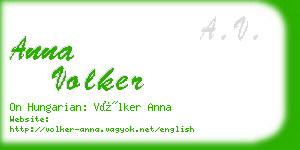 anna volker business card